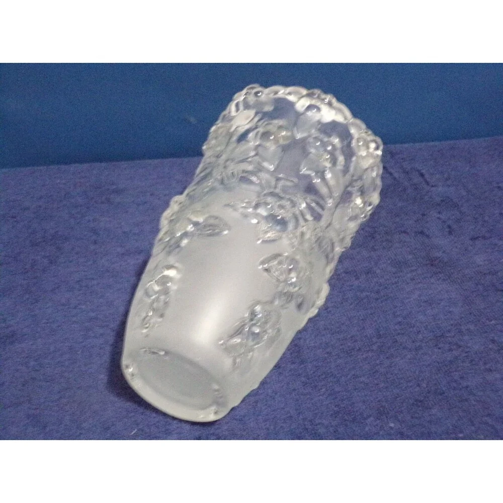 Mikasa Bella Heavy Lead Crystal Frosted Glass‎ Daisy Vase 8